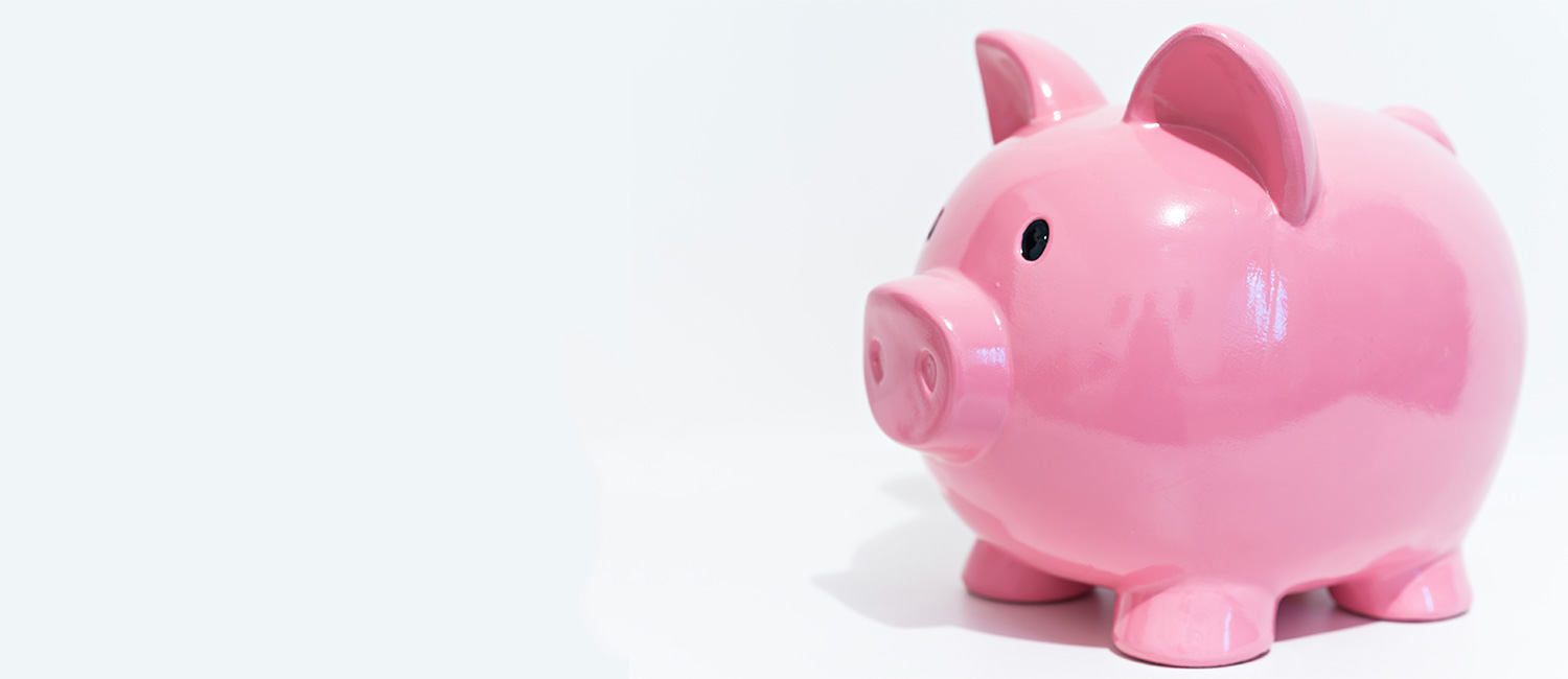  Pink piggy bank for child's allowance. 