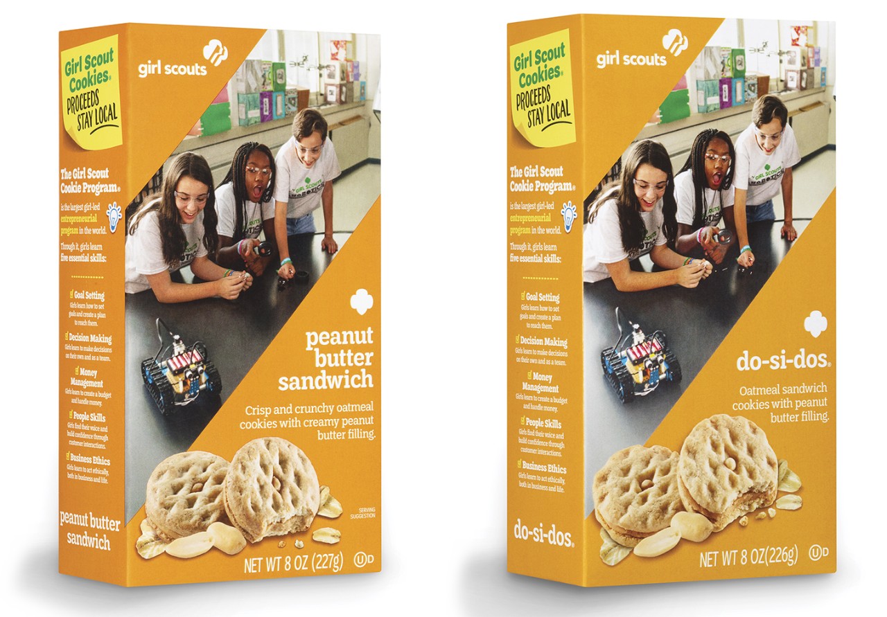 two boxes of peanut butter sandwich and do-si-dos